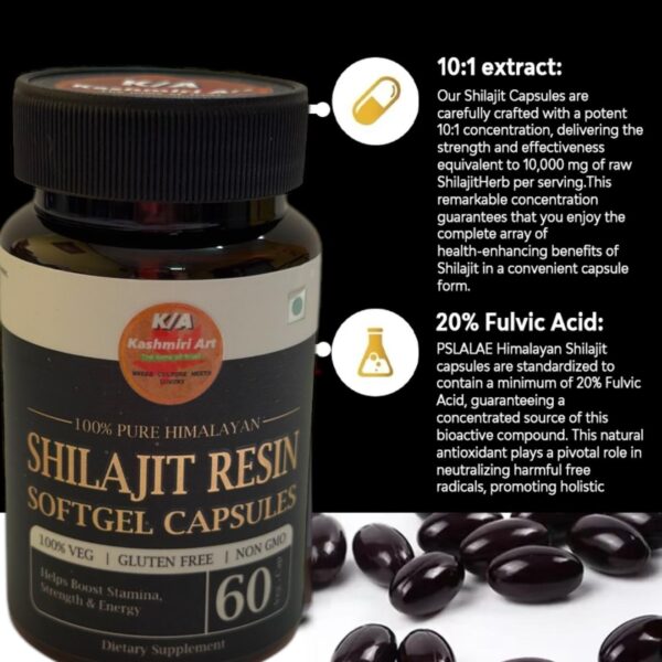 shilajit Resin softgel capsules 60 biji - Image 3