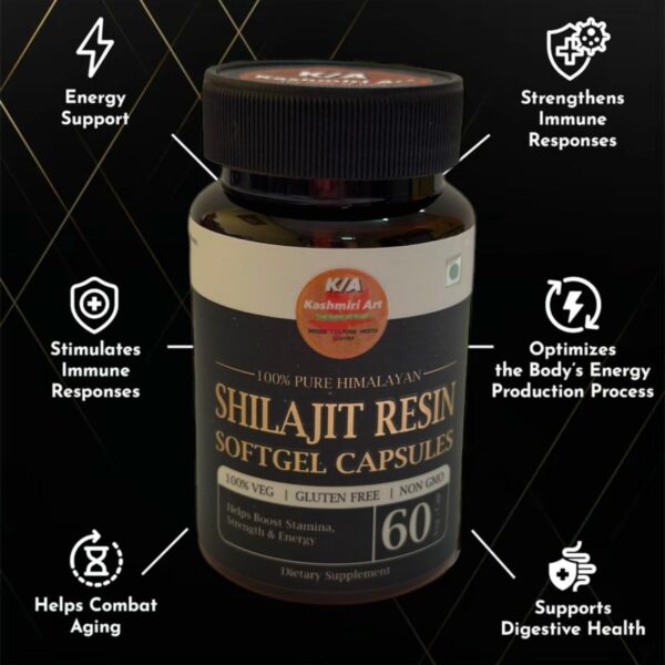 shilajit Resin softgel capsules 60 biji - Image 4