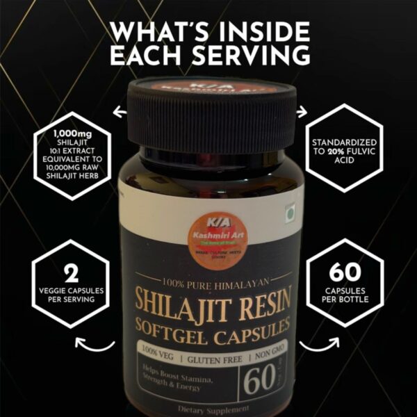 shilajit Resin softgel capsules 60 biji - Image 5